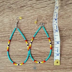 Turquoise 4" dangle earrings